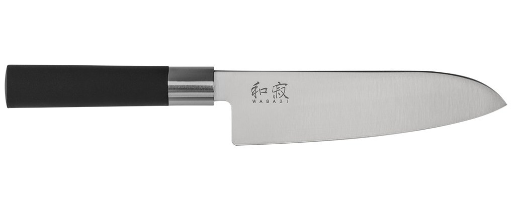 KAI Wasabi 6.5&quot; Santoku, Black Handle
