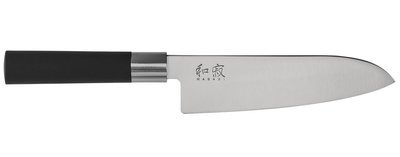 KAI Wasabi 6.5&quot; Santoku, Black Handle