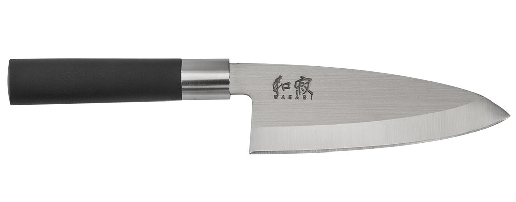 KAI Wasabi 6&quot; Deba, Black Handle