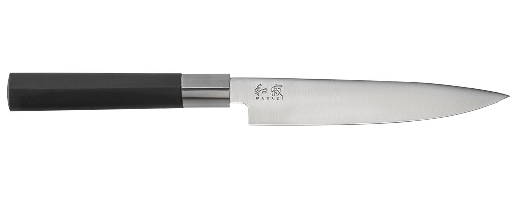 KAI Wasabi 6&quot; Utility Knife, Black Handle
