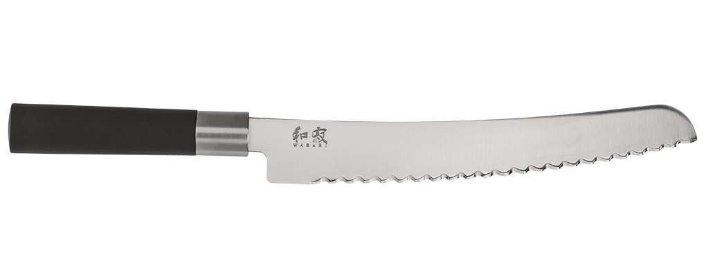 KAI Wasabi 9&quot; Bread Knife, Black Handle