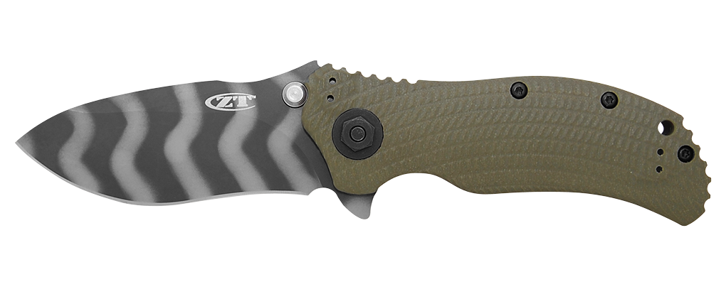 Zero Tolerance 0301 Ken Onion 3.75&quot; Assisted Opening Knife / Ranger Green / Tiger Stripe ( Discontinued )