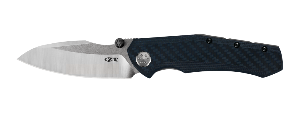 Zero Tolerance 0850 Sinkevich/Rexford Collaboration 3.75&quot; Folding Knife / Blue Carbon Fiber / Satin ( Discontinued )