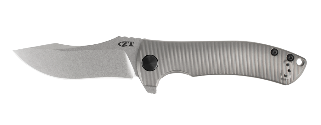 Zero Tolerance 0920 Les George 3.9&quot; Flipper Knife Titanium / Stonewash ( Discontinued )