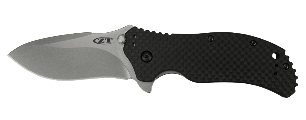Zero Tolerance 0350SWCF Ken Onion 3.25&quot; Assisted S30V Plain Blade / Carbon Fiber / Stonewash  ( Discontinued )