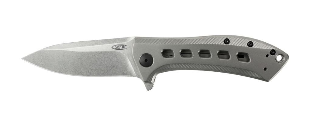 Zero Tolerance 0801TI Rexford 3.5&quot; Flipper Knife Titanium / Stonewash ( Discontinued )