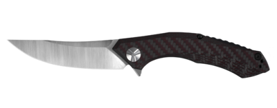 Zero Tolerance 0462 Sinkevich 3.7" Flipper Knife Red Carbon Fiber / Satin