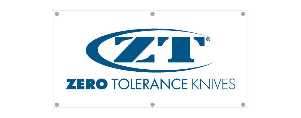 Zero Tolerance Banner, Blue / White ( 2&#39; x 4&#39; )