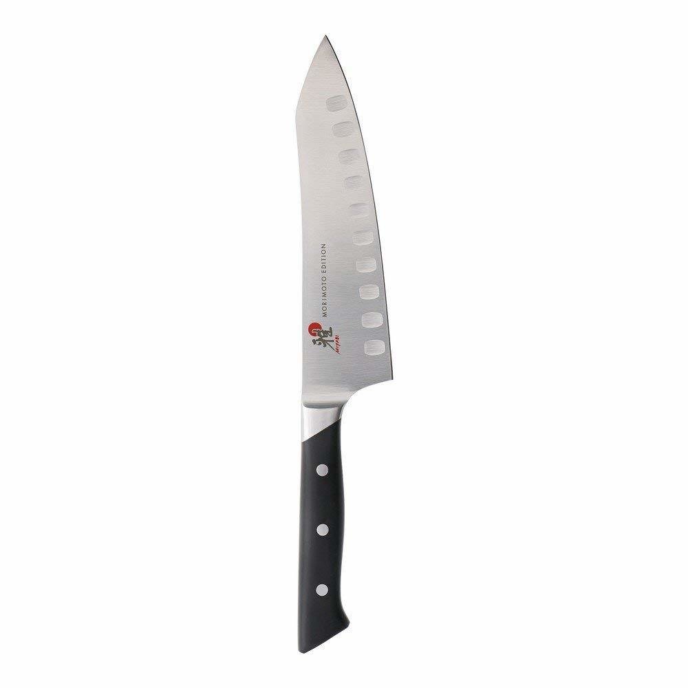 Miyabi Red 7&quot; Rocking Santoku, Hollow Edge ( Discontinued )