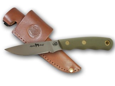 Knives of Alaska Alpha Wolf 3.75" Fixed Blade Knife Drop Point, CPM S30V Blade / G-10 OD Handle