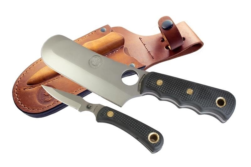 Knives of Alaska Brown Bear Combo Fixed Blade Knife Set (D2 / SureGrip™) W/Dual Leather Sheath