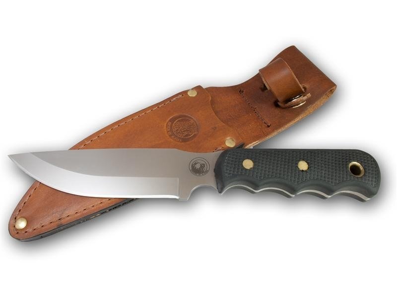 Knives of Alaska Bush Camp 6&quot; Fixed Blade Drop Point Hunting Knife, D2 Tool Steel / SureGrip™