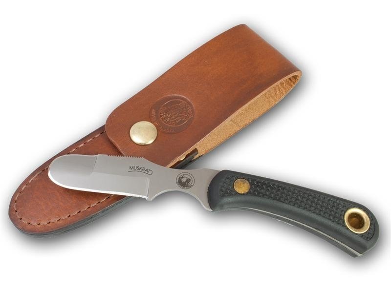 Knives of Alaska Muskrat 2.25&quot; Fixed Blade Round Point Hunting Knife, D2 Tool Steel / SureGrip™ Handle