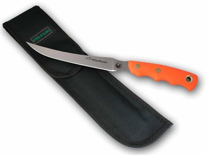 Knives of Alaska Steelheader 5.75&quot; Fillet Knife, 440C Stainless Steel / Orange SureGrip™ Handle