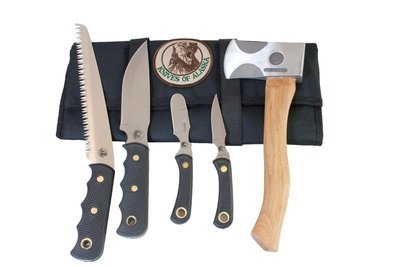 Knives of Alaska Super Pro-Pack 5 Piece Set with Hatchet and Wood Saw