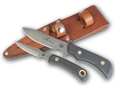 Knives of Alaska Trekker Elk Hunter / Cub Bear Knife Set (D2 Steel / SureGrip™) W/Dual Leather Sheath