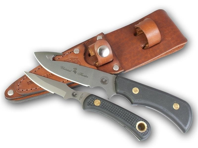 Knives of Alaska Trekker Whitetail Hunter / Cub Bear Knife Set (D2 Steel / SureGrip™) W/Dual Leather Sheath