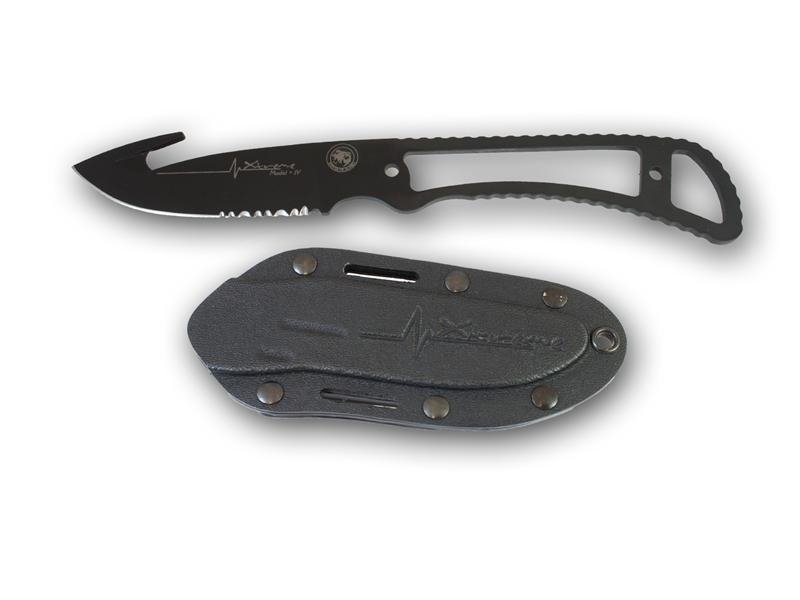 Knives of Alaska Xtreme Model IV 3.25" Fixed Blade Clip Point Knife With Gut Hook, D2 Steel / Skeletonized Handle