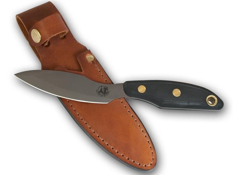 Knives of Alaska Yukon #2 3.75&quot; Fixed Blade Elliptical Hunting Knife, D2 Tool Steel / SureGrip™ Handle