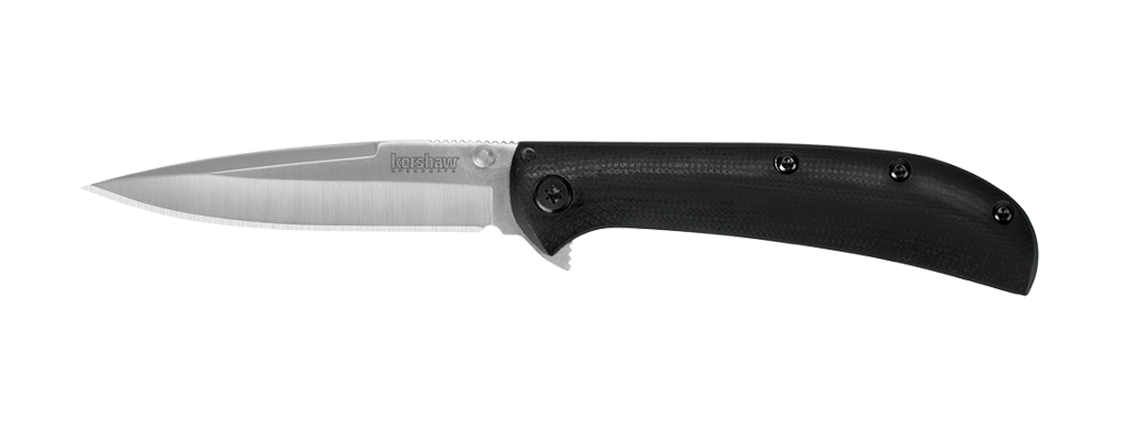 Kershaw AM-3 3.1&quot; Assisted Opening Knife, Satin / Black G-10 (DISCONTINUED)