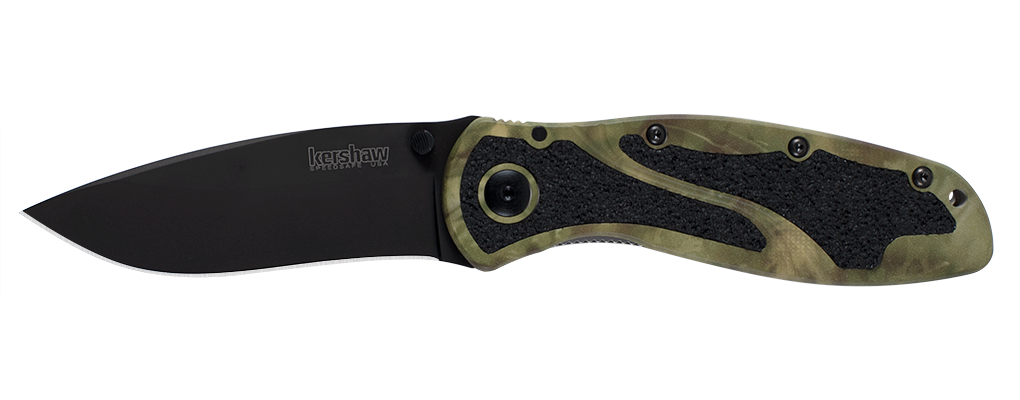 Kershaw Blur 3.375&quot; Assisted Opening Knife Camo, Black ( Discontinued )