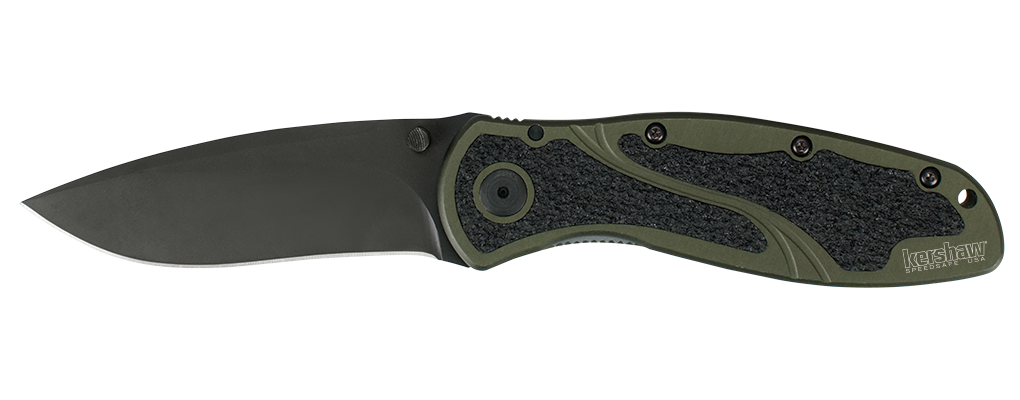 Kershaw Blur 3.375&quot; Assisted Opening Knife Olive, Black