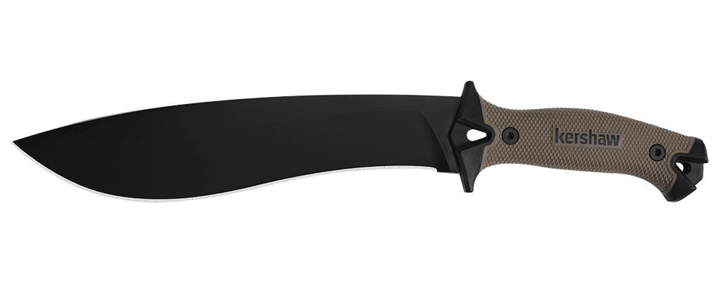 Kershaw Camp 10&quot; Fixed Blade Knife Machete, Tan