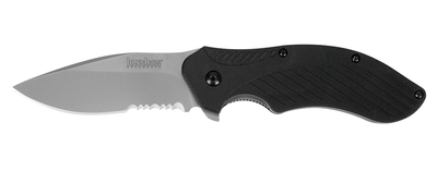 Kershaw Clash 3.25" Assisted Opening Knife, Bead Blast Serrated