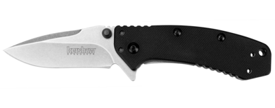 Kershaw Cryo 2.75" Assisted Opening Flipper Knife Black G-10, Stonewash