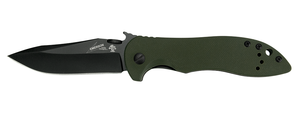 Kershaw Emerson CQC-5K 3&quot; Liner Lock Knife Green G-10, Black ( Discontinued )