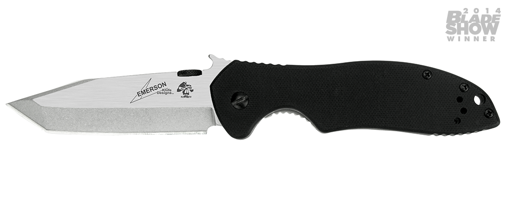 Kershaw Emerson CQC-7K Tanto 3.25&quot;  Knife Black G-10, Stonewash