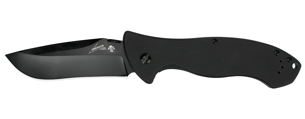 Kershaw Emerson CQC-9K 3.5&quot; Liner Lock Knife Black G-10, Black ( Discontinued )