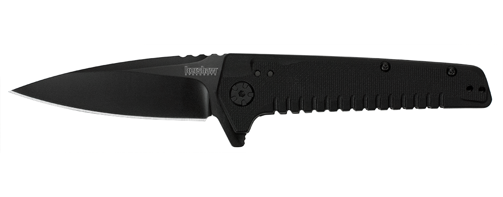 Kershaw Fatback 3.5&quot; Assisted Opening Flipper Knife, Black