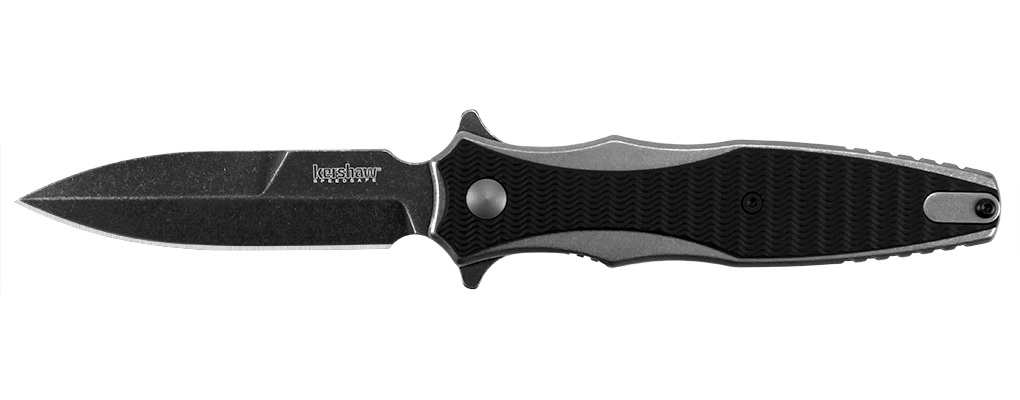 Kershaw Hinderer Decimus 3.25&quot; Assisted Flipper, BlackWash