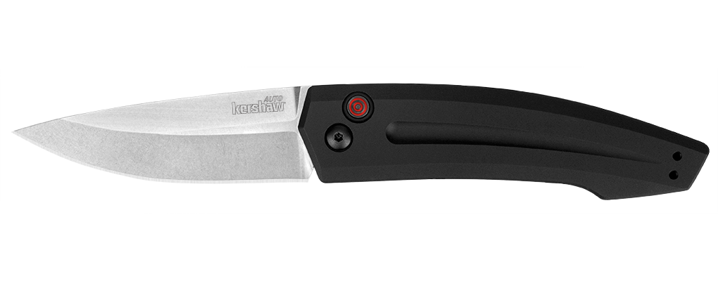 Kershaw Launch 2 3.4&quot; Automatic Knife Black Aluminum, Stonewash ( Discontinued )