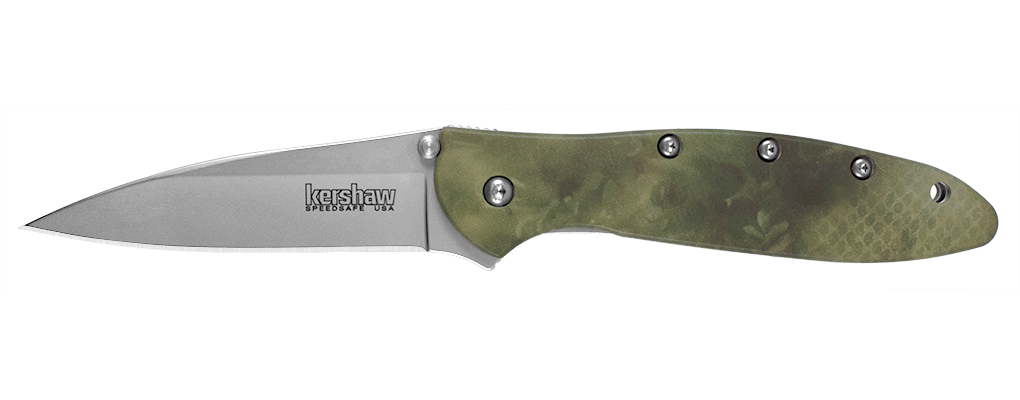 Kershaw Leek3&quot; Assisted Opening Knife Camo, Bead Blast ( Discontinued )