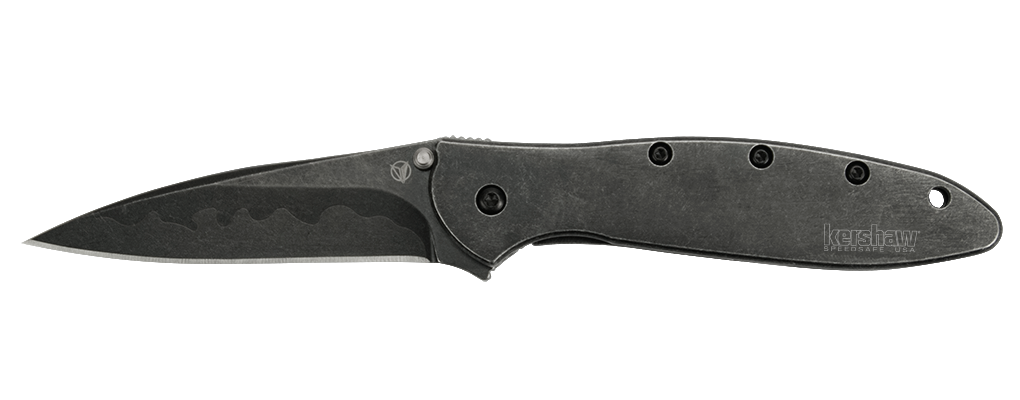 Kershaw Leek 3&quot; Composite Assisted Opening Knife, Blackwash ( Discontinued )