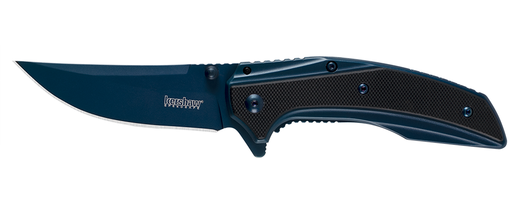 Kershaw Outright 3&quot; A/O Frame Lock Knife Blue/Black G-10, Blue