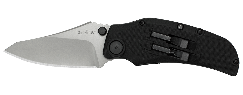 Kershaw Payload 3.375&quot; Folding Knife w/ 5-Bit Screwdriver Set, Bead Blasted ( Discontinued )