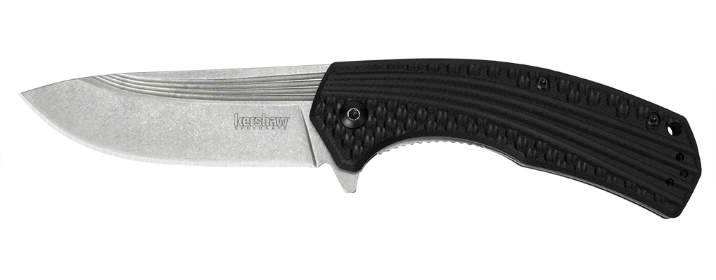 Kershaw Portal 3.375&quot; Assisted Opening Flipper Knife, Stonewash ( Discontinued )