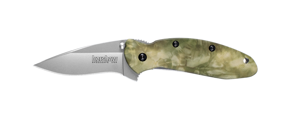 Kershaw Scallion2.25 Assisted Opening Knife Tree Camo, Bead Blast ( Discontinued )