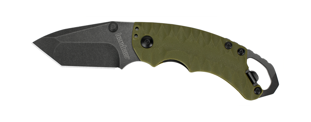 Kershaw Shuffle II 2.25&quot;  Tanto Liner Lock Knife OD Green, BlackWash