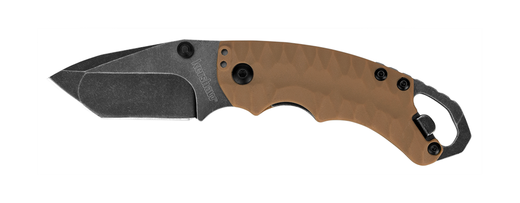 Kershaw Shuffle II 2.25&quot; Tanto Liner Lock Knife Tan, BlackWash