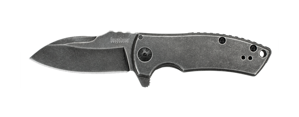 Kershaw Spline 2.8&quot; Assisted Opening Flipper Knife, Blackwash ( Discontinued )