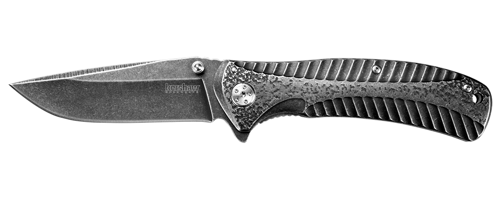 Kershaw Starter 3.5&quot; Assisted Opening Flipper Knife, BlackWash
