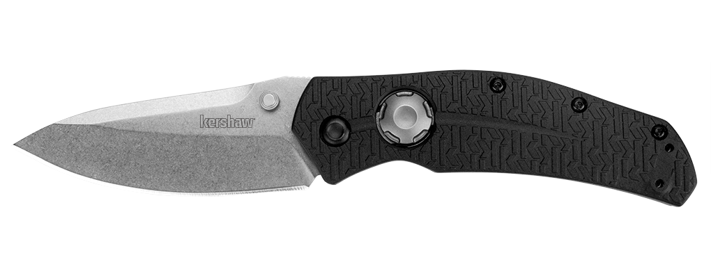 Kershaw Thistle 3.5&quot; Liner Lock Knife Black GFN, Stonewash ( Discontinued )