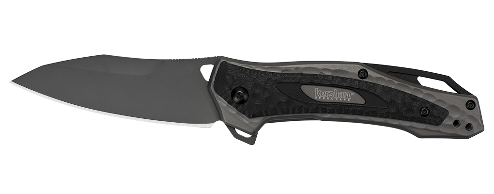 Kershaw Vedder 3.25&quot; Assisted Opening Knife Black G-10 Overlays, Gray ( Discontinued )