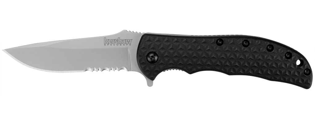 Kershaw Volt II 3.25&quot; Assisted Opening Knife Black, Bead Blast / Serrated ( Discontinued )