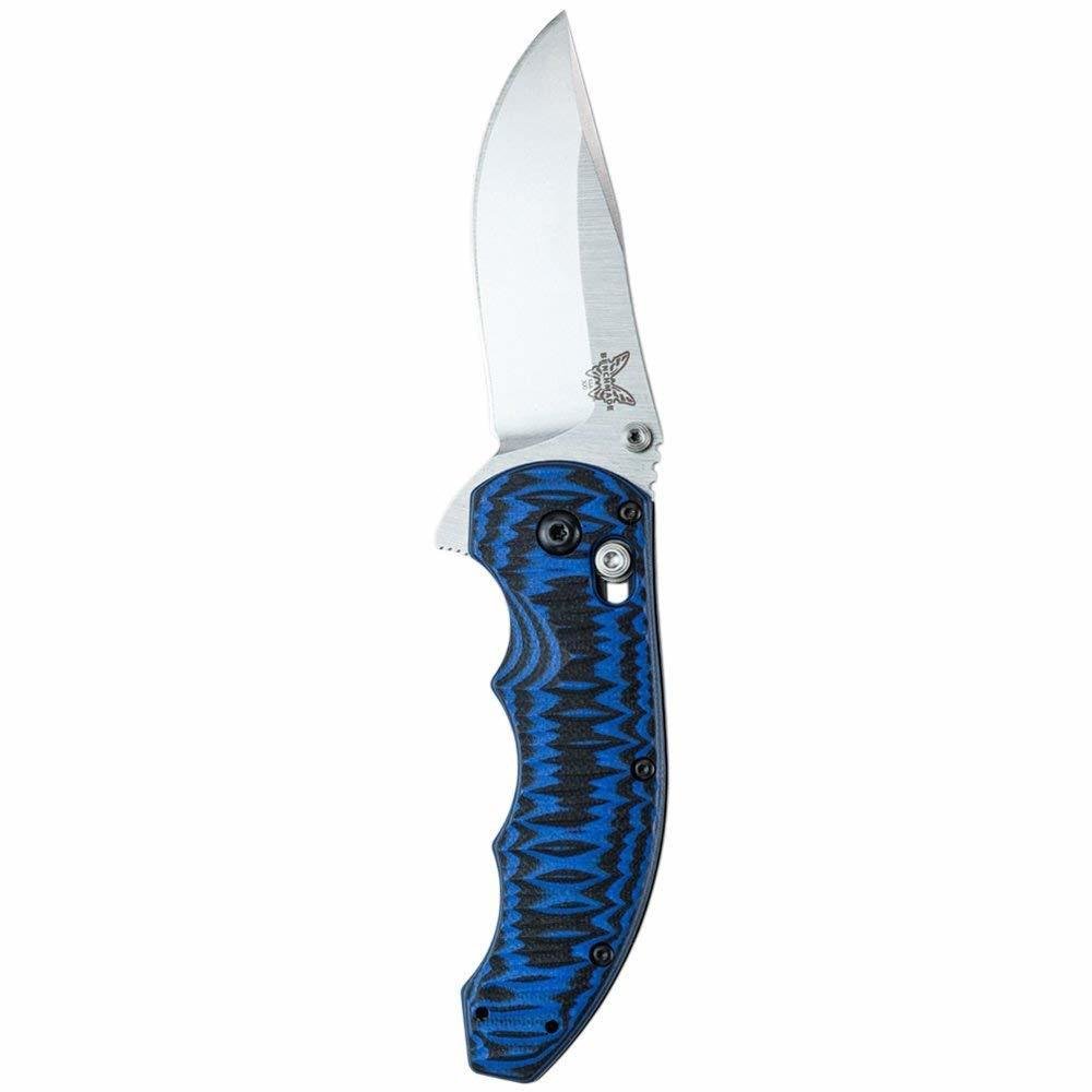 Benchmade Ball Flipper 3.18&quot; AXIS Lock Knife / Satin / Black-Blue G10 (Discontinued)