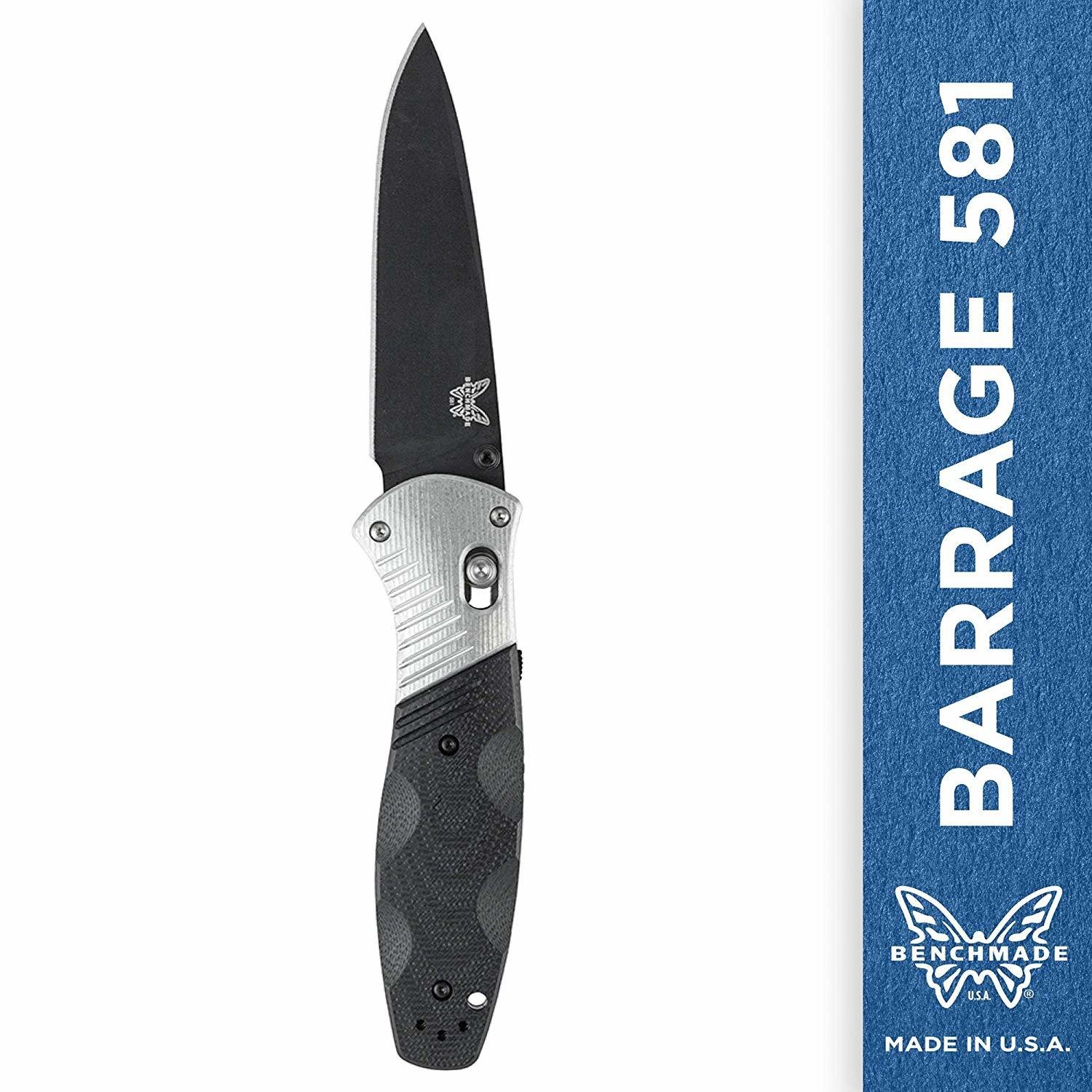 Benchmade Barrage 3.6&quot; AXIS-Assist Knife / Black / Black G10 / Aluminum (Discontinued)